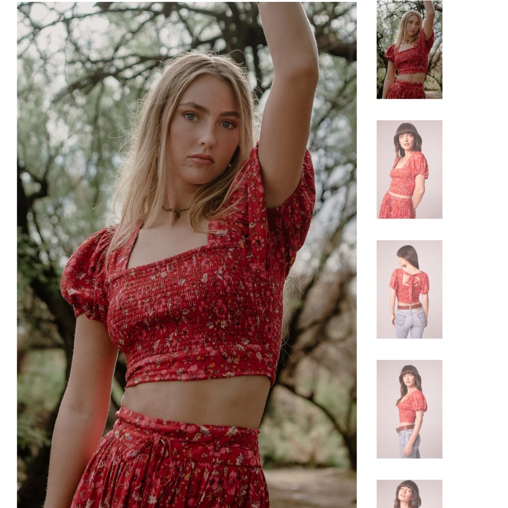 Band of the free Floral smocked top